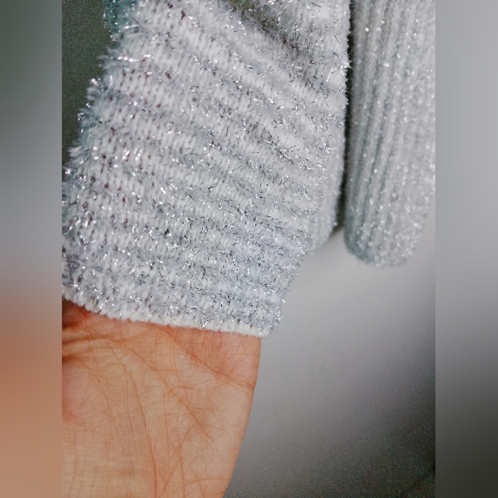 Ruby Rd. Shimmering Silver Cardigan - Picture 5 of 5